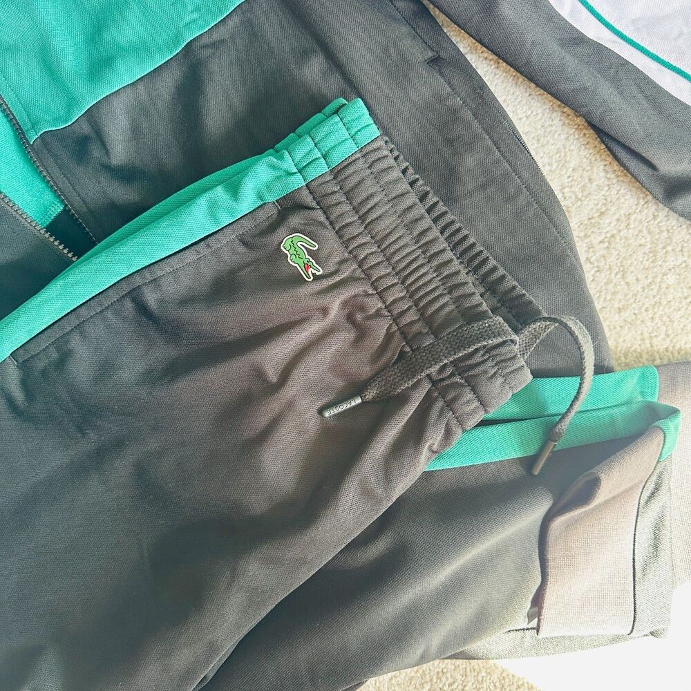 Lacoste Sport Men's Green and Black Tracksuit Set, Size L - Picture 12 of 12